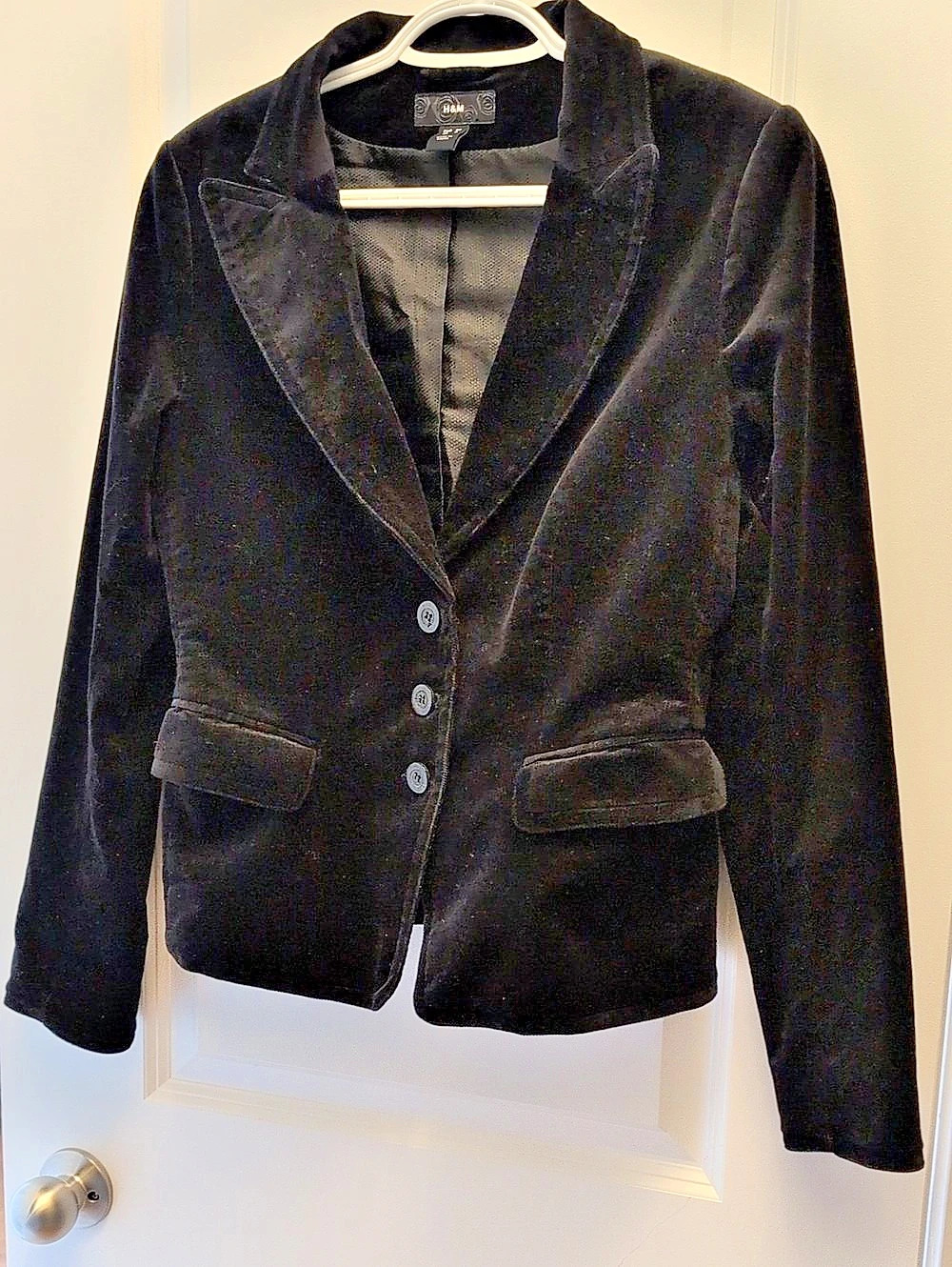 H&M Black Velvet Blazer